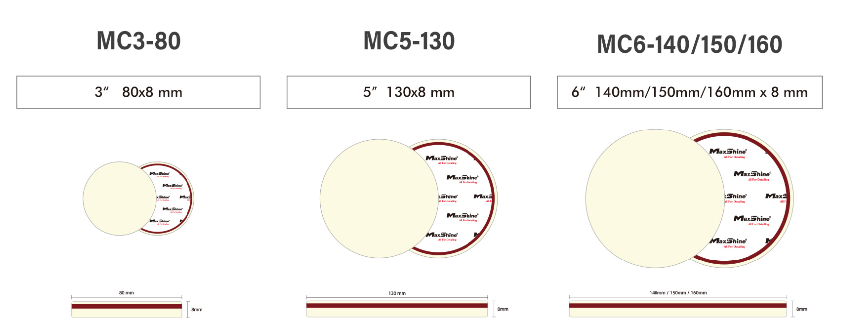 Phớt đánh bóng Microfiber dạng ô vuông cho máy DA Maxshine dòng MC